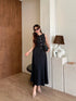 Two Piece Sleeveless Waist Coat Style With A Line Skirt